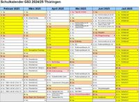 Schulkalender GS 3 - Februar 2025-Juli 2025